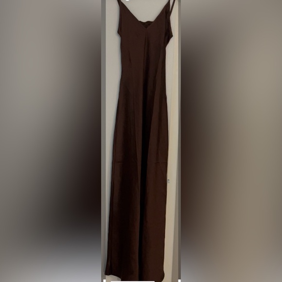 NWT HOUSE OF HARLOW 1960 Satin effect BROWN BURGUNDY DRESS. Sz S - Picture 14 of 16